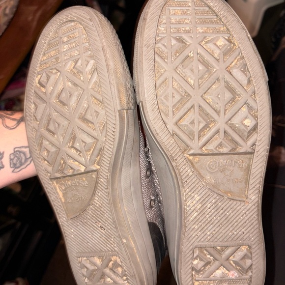 Converse Women's High-Top Canvas Sneakers in Light Gray - Picture 5 of 5